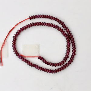4 AAA+ Natural Ruby 3x2-1.5mm Smooth Roundel Beads | Red | ~0.55 cts | - PremiumBead Alternate Image 4