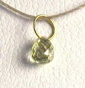 0.29cts Natural Canary Diamond 18K Gold 4x2.5mm Pendant 8798Q - PremiumBead Alternate Image 2