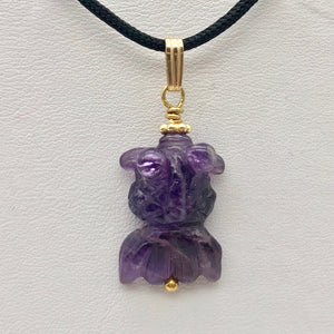 Amethyst Goldfish Pendant Necklace | Semi Precious Stone Jewelry | 14k Pendant - PremiumBead Alternate Image 2