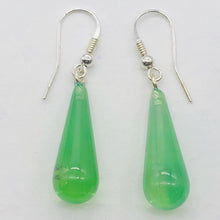 Load image into Gallery viewer, Amber Sterling Silver Earrings | 2 1/2&quot; Long | Green | 1 Pair |
