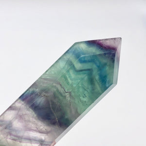 Fluorite Rainbow Crystal with Natural End |2.75x.88x.5"|Green Blue Purple| 1444Q - PremiumBead Alternate Image 3
