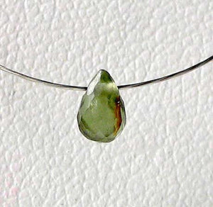 1 Natural Green Zircon Faceted Briolette Bead 006938 - PremiumBead Primary Image 1
