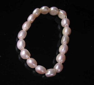 Soft Bloom Pink FW Pearl 9 1/2mm Stretch Bracelet 9916E - PremiumBead Alternate Image 2
