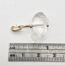 Load image into Gallery viewer, Clear Quartz Whale and 14K Gold Filled Pendant | 1&quot; Long | Clear| Whale| 1each | - PremiumBead Alternate Image 7
