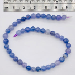 Tanzanite Gemmy Round Half-Strand | 5 mm | Lavender | 40 Beads |