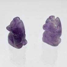 Load image into Gallery viewer, Howling 2 Carved Amethyst Wolf / Coyote Beads | 21x11x8mm | Purple - PremiumBead Alternate Image 9
