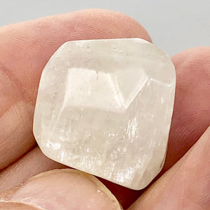 Kunzite Spodumene Chatoyant White Crystal Pendant Bead | 22x21x10 | 1 Bead |