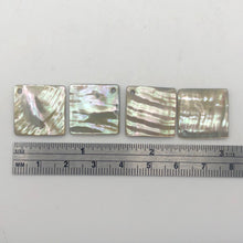 Load image into Gallery viewer, Four Blue Sheen Abalone 18mm Square Pendant Beads - PremiumBead Alternate Image 8
