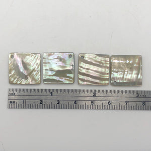 Four Blue Sheen Abalone 18mm Square Pendant Beads - PremiumBead Alternate Image 8