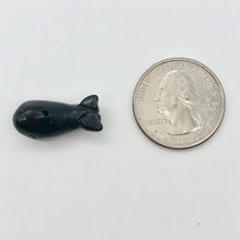 Load image into Gallery viewer, Carved Sea Animals 2 Obsidian Whale Beads | 21x12x10mm | Black - PremiumBead Alternate Image 4
