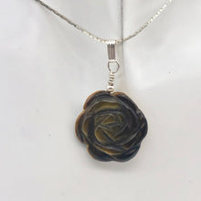 Load image into Gallery viewer, Hand Carved Tigereye Rose Flower Pendant | 1.5&quot; Long | 509290TES - PremiumBead Alternate Image 7
