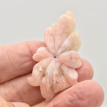Load image into Gallery viewer, Hand Carved Amazing Pink Peruvian Opal Flower Pendant Bead | 51x31x4mm| 35cts | - PremiumBead Alternate Image 3
