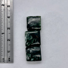 Load image into Gallery viewer, 3 Russian Seraphinite 13x13mm Square Coin Beads 009576
