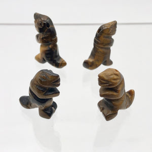 Tyrannosaurus Rex Tiger's Eye Dinosaur Figurine | 21x18x7.5mm | Golden Brown - PremiumBead Alternate Image 3