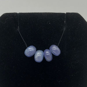 Rare Tanzanite Smooth Roundel Beads | 4 Beads | 6-6.9mm| Blue | ~ 6 cts | 10387A - PremiumBead Alternate Image 2