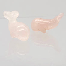 Load image into Gallery viewer, Splash 2 Rose Quartz Whale Beads | 20x13x11mm | Pink
