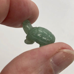 Charmer Carved Aventurine Turtle Figurine | 21x12.5x8.5mm | Green - PremiumBead Alternate Image 2