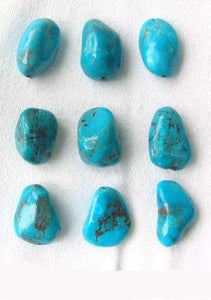 Captivating Two Natural Turquoise Focal Bead 7537B