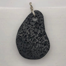 Load image into Gallery viewer, Meteorite Carved Sterling Silver Pendant | 1 Pendant | Black | 2 1/2&quot; Long |
