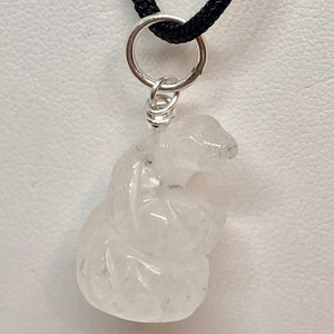 Carved Quartz Snake & Sterling Silver Pendant 509278QZS - PremiumBead Alternate Image 3