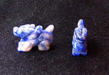 Load image into Gallery viewer, Wild 2 Sodalite Hand Carved Winged Dragon Beads | 21x14x9mm | Blue white - PremiumBead Primary Image 1
