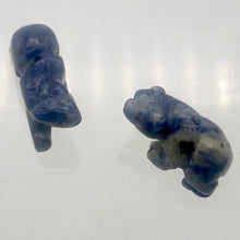 Load image into Gallery viewer, Hand-Carved Natural Sodalite Bear Bead Figurine | 13x18x7mm | Blue White - PremiumBead Alternate Image 9
