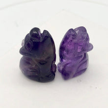 Load image into Gallery viewer, Hand Carved Amethyst Wolf/Coyote Figurine | 21x11x8mm | Purple - PremiumBead Alternate Image 6
