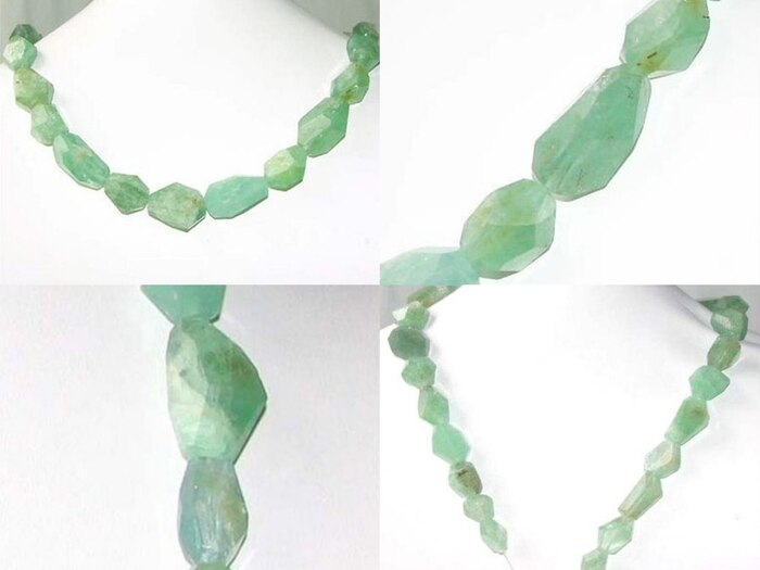 515cts Genuine Emerald Custom Cut Bead Strand 108733 - PremiumBead Primary Image 1