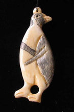 Load image into Gallery viewer, March of The Penguins Hand Carved Pendant Bead 10351A - PremiumBead Primary Image 1
