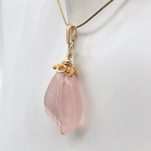 Load image into Gallery viewer, Sparkle Twist Faceted 14kgf Rose Quartz 23x17mm Pear Pendant - PremiumBead Alternate Image 7
