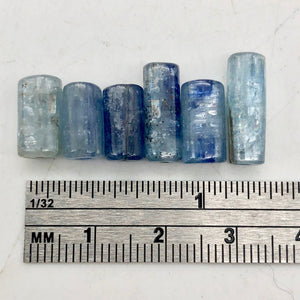 Shimmering Blue Kyanite Tube Beads |18x6-11x6mm | Blue| 6 beads | - PremiumBead Alternate Image 8