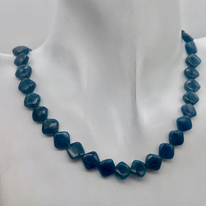 Gemmy Blue Apatite 8x8x4mm Diagonal Drilled Bead Half-Strand | 21 Beads | - PremiumBead Alternate Image 4