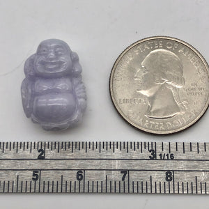 26.9cts Hand Carved Buddha Lavender Jade Pendant Bead | 21x14.5x10mm | Lavender - PremiumBead Alternate Image 2