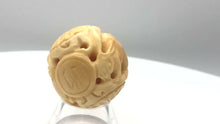 Load and play video in Gallery viewer, Chinese Zodiac Year of the Rabbit WaterBuffalo Bone Bead| 30mm| Cream| 1 Bead |
