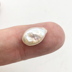 Oval/Teardrop 2 Creamy Freshwater Coin Pearls 4456 - PremiumBead Alternate Image 2