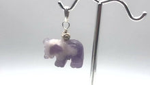 Load and play video in Gallery viewer, Amethyst Carved Elephant Sterling Silver Pendant |20x16x9mm (Elephant)|
