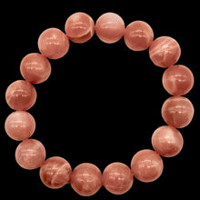 Load image into Gallery viewer, Succulent!! 13mm Peach Moonstone 15 Bead Bracelet
