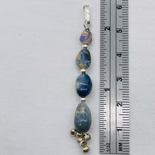 Load image into Gallery viewer, Opal Sterling Silver Drop | 2 1/4&quot; Long | Blue Green Fire | 1 Pendant
