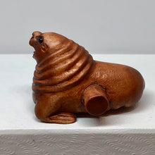 Load image into Gallery viewer, Hand Carved and Signed Boxwood Walrus Ojime/Netsuke Bead - PremiumBead Alternate Image 2
