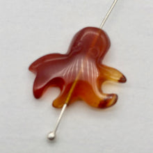 Load image into Gallery viewer, Natural Red Carnelian Dangly Octopi Beads | 18x20x4mm | Orange |  Bead(s) - PremiumBead Alternate Image 2

