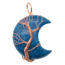 Load image into Gallery viewer, Lapis Copper Wire Wrap | 1 3/4&quot; Long | Blue/Copper | 1 Pendant
