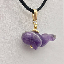 Load image into Gallery viewer, Purple Amethyst Whale and 14K Gold Filled Pendant | 7/8&quot; Long | 509281AMG - PremiumBead Alternate Image 2
