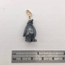 Load image into Gallery viewer, March of The Penguins Hematite Carved Bead &amp; 14Kgf Pendant| 1 3/8&quot; Long| Bronze| - PremiumBead Alternate Image 7
