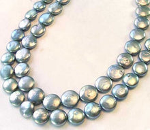 Load image into Gallery viewer, 9 Shimmer Silvery Platinum FW Coin Pearls 9447 - PremiumBead Primary Image 1
