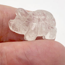 Load image into Gallery viewer, Carved Quartz Pig Semi Precious Gemstone Bead Figurine! | 21x13x9.5mm | Clear
