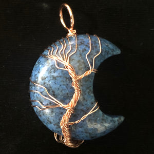 Lapis Copper Wire Wrap | 1 3/4" Long | Blue/Copper | 1 Pendant