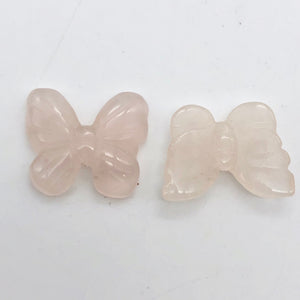 Fluttering Rose Quartz Butterfly Figurine/Worry Stone | 21x18x7mm | Pink - PremiumBead Alternate Image 5