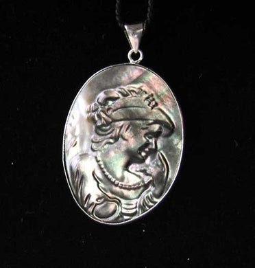 Glam Carved Tahitian Mop Shell Cameo Pendant 9933D - PremiumBead Primary Image 1