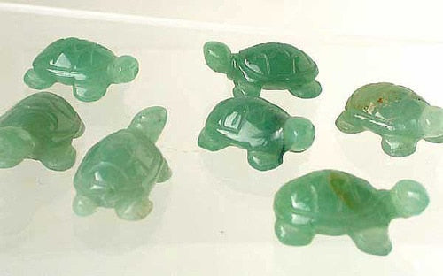 Charming 2 Carved Aventurine Turtle Beads | 20x12x8.5mm | Green - PremiumBead Primary Image 1