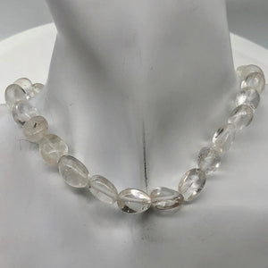 Lodalite Nugget Bead Strand | 10x9x9 - 13x10x8mm | Clear | 35 Beads |
